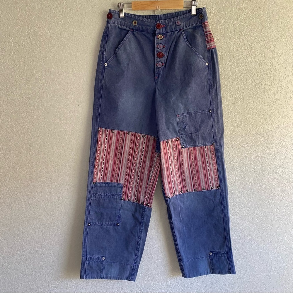 NEW Free People La Vie Patched Pants